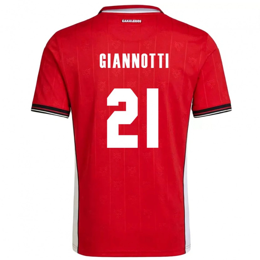 Danxen Dámské Panama Daniel Giannotti #21 Červená Hnědá Bílá Domů Hráčské Dresy 26-28 Dres