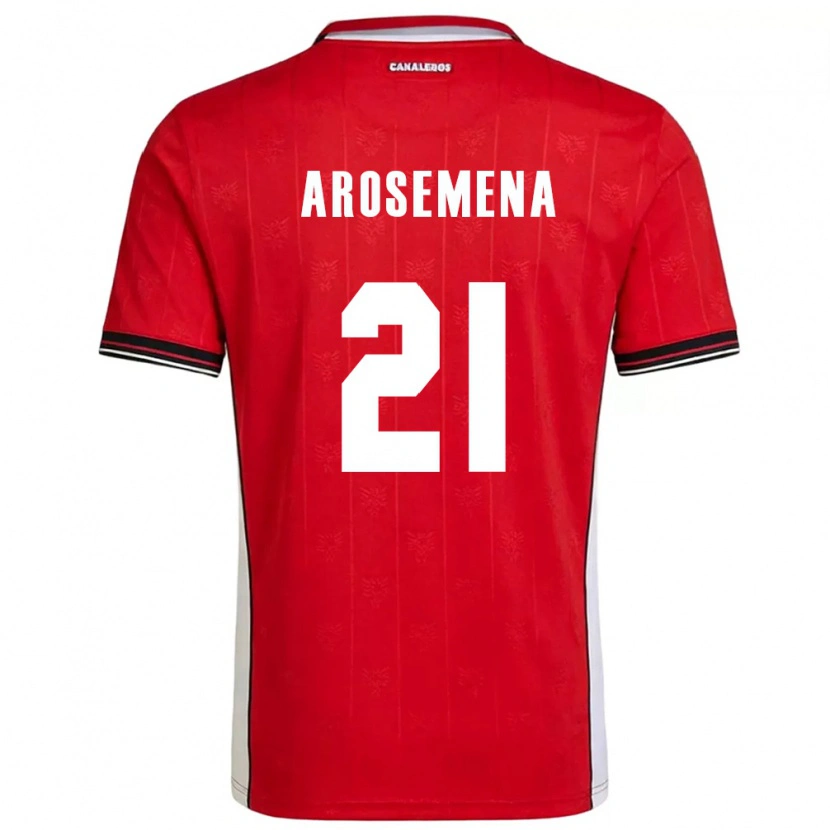 Danxen Dámské Panama Pablo Arosemena #21 Červená Hnědá Bílá Domů Hráčské Dresy 26-28 Dres