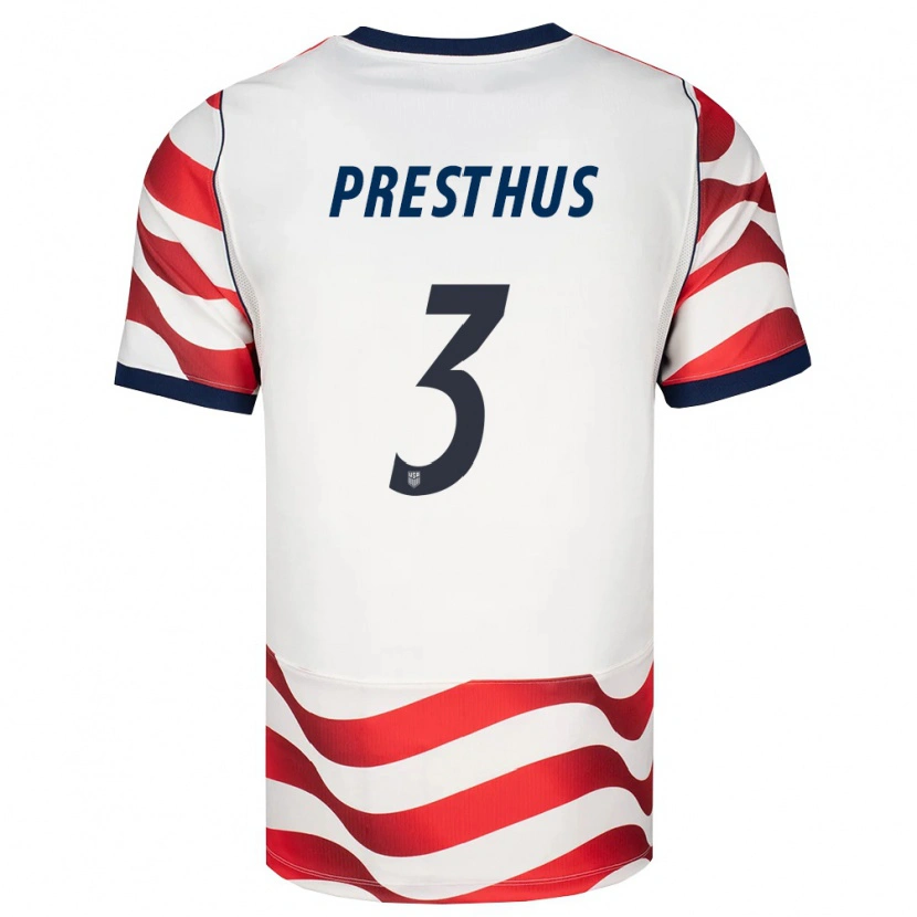 Danxen Dámské Spojené Státy Americké Owen Presthus #3 Červená Bílá Černá Domů Hráčské Dresy 26-28 Dres