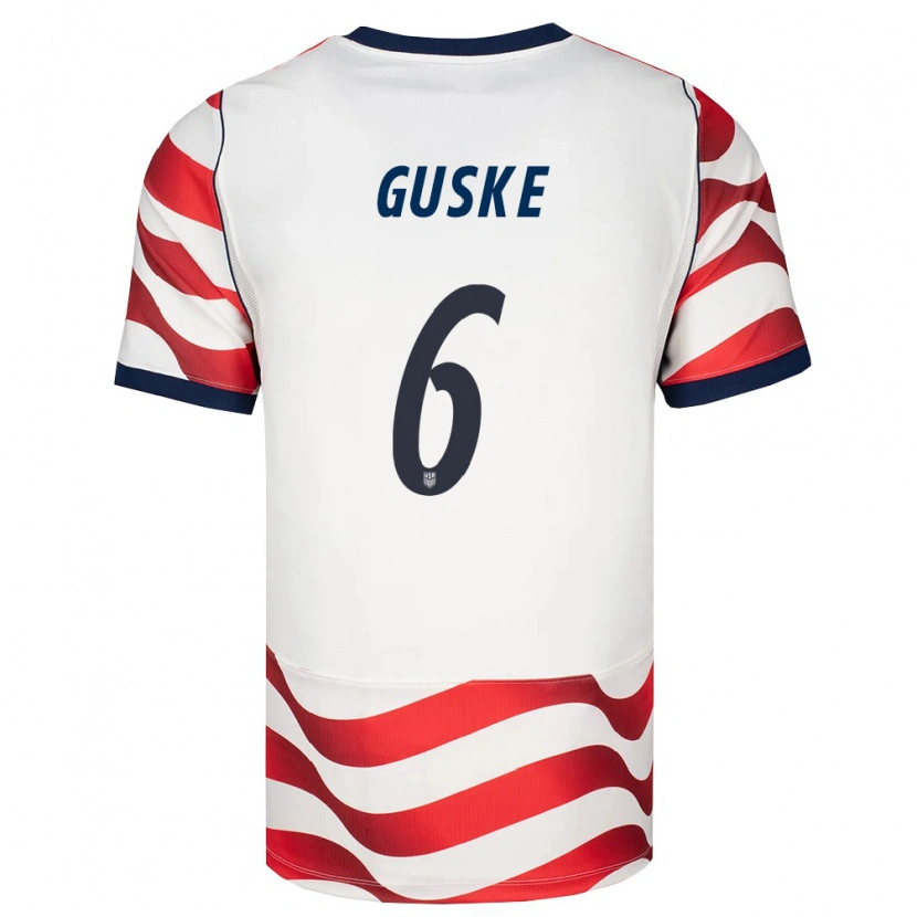 Danxen Dámské Spojené Státy Americké Colin Guske #6 Červená Bílá Černá Domů Hráčské Dresy 26-28 Dres