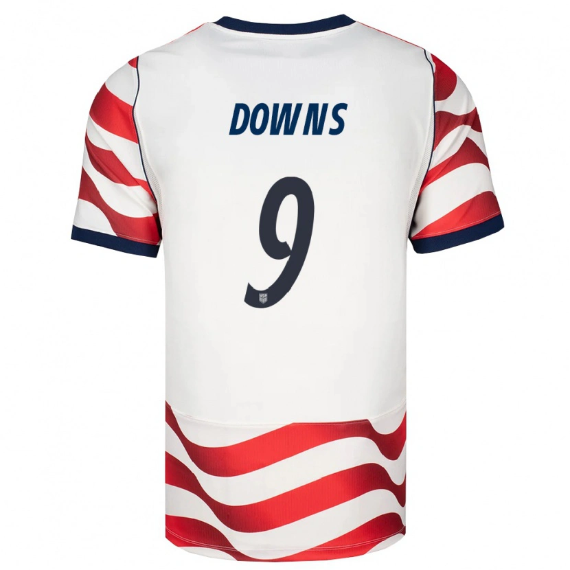 Danxen Dámské Spojené Státy Americké Damion Downs #9 Červená Bílá Černá Domů Hráčské Dresy 26-28 Dres