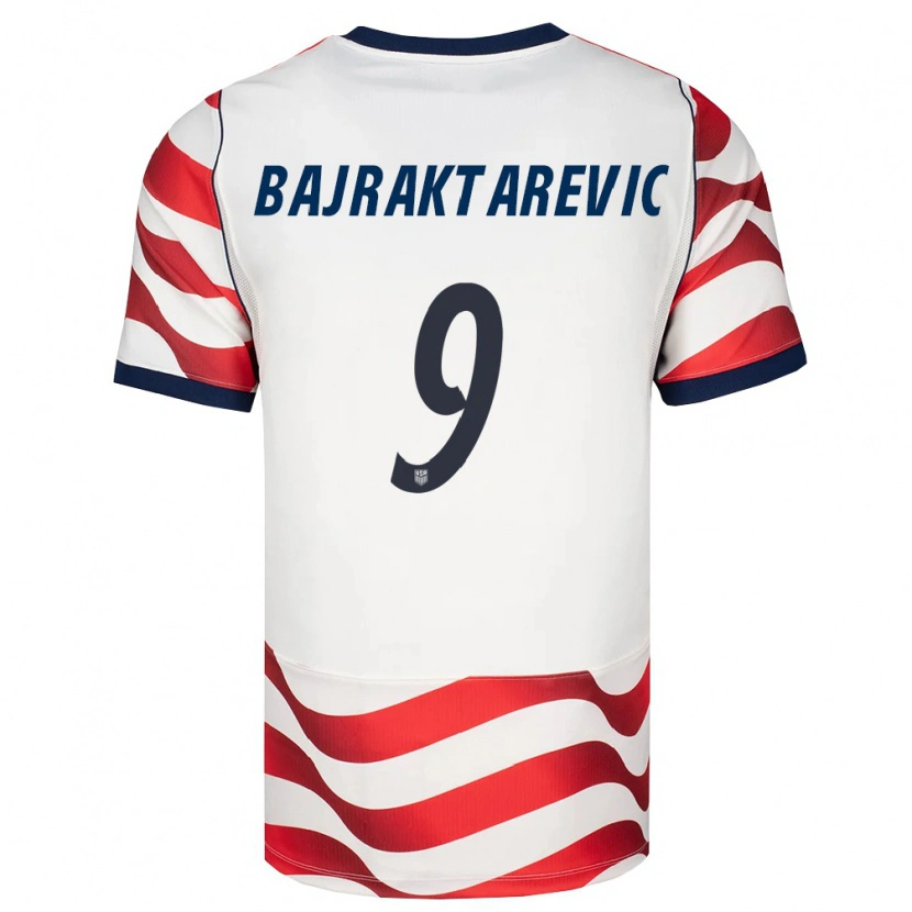 Danxen Dámské Spojené Státy Americké Esmir Bajraktarevic #9 Červená Bílá Černá Domů Hráčské Dresy 26-28 Dres