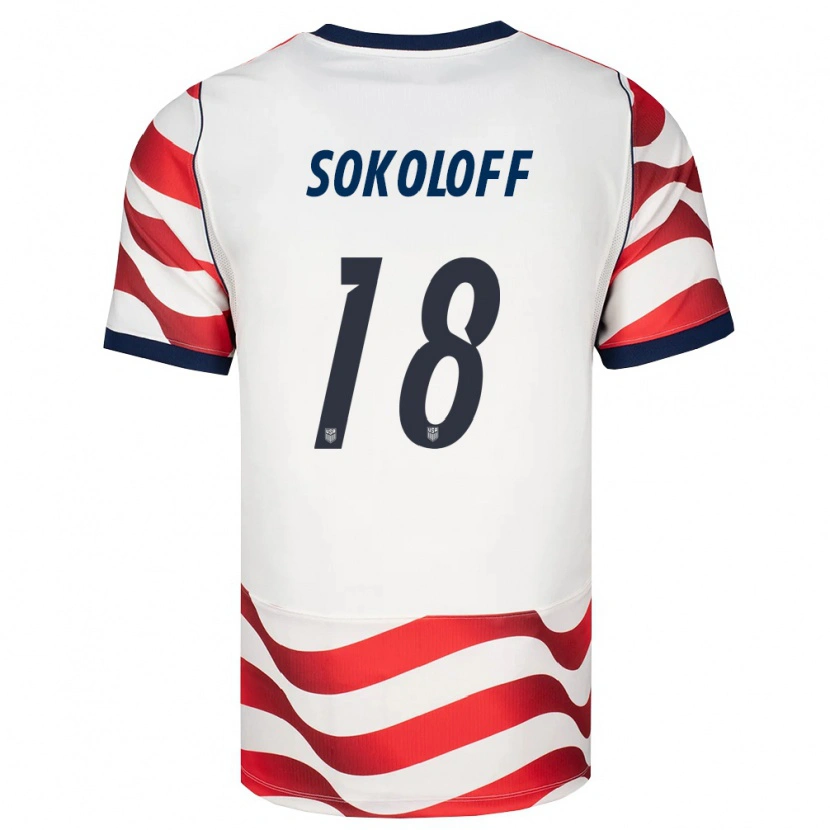 Danxen Dámské Spojené Státy Americké Paul Sokoloff #18 Červená Bílá Černá Domů Hráčské Dresy 26-28 Dres