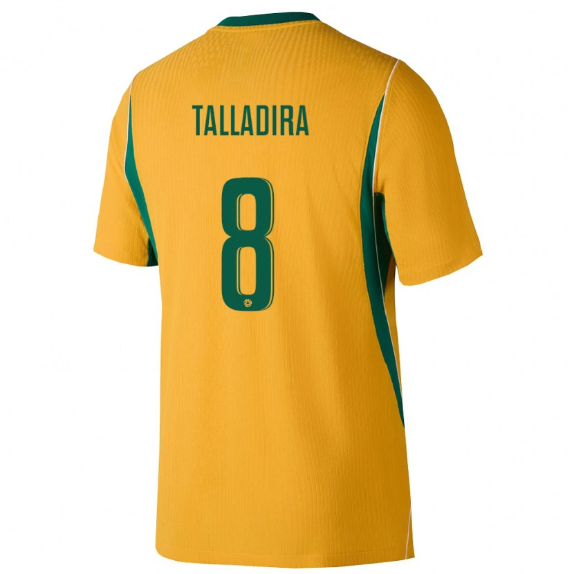 Danxen Dámské Austrálie Fabian Talladira #8 Žlutá Zelená Domů Hráčské Dresy 26-28 Dres