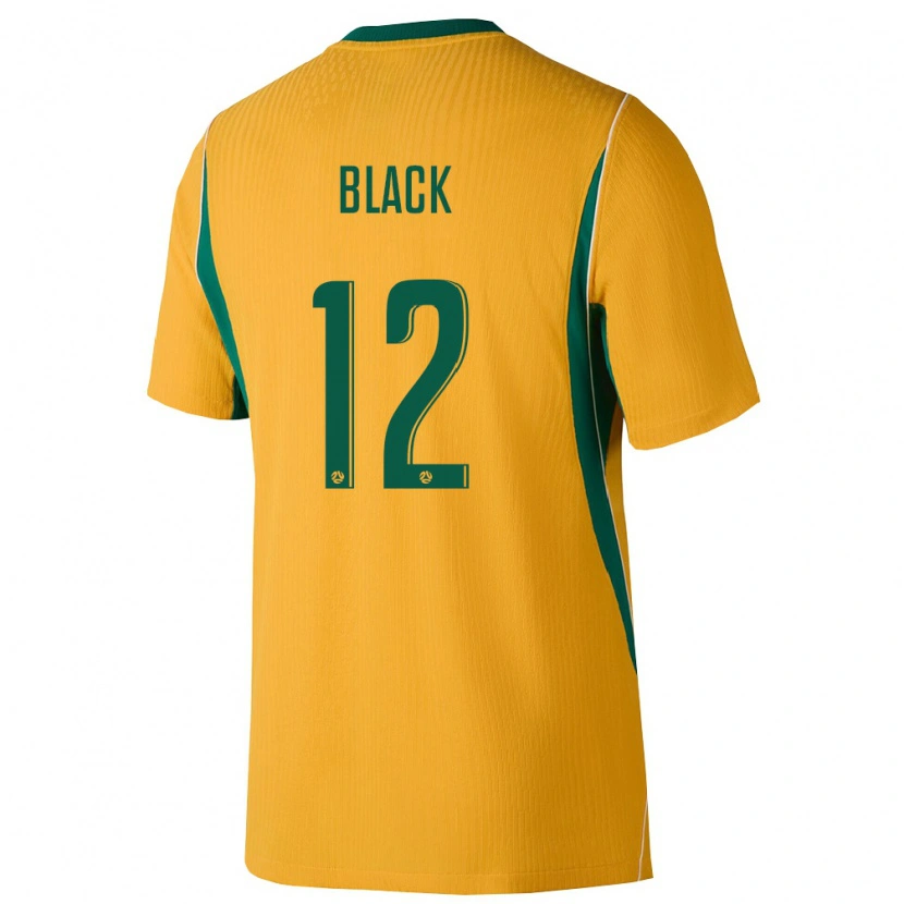 Danxen Dámské Austrálie Aaron Black #12 Žlutá Zelená Domů Hráčské Dresy 26-28 Dres