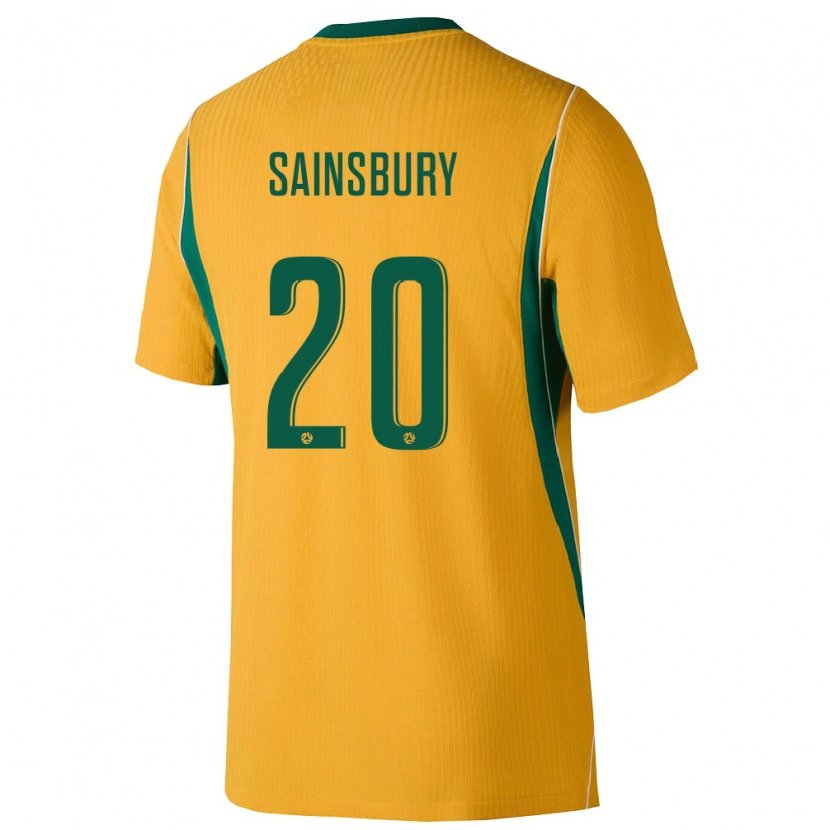 Danxen Dámské Austrálie Trent Sainsbury #20 Žlutá Zelená Domů Hráčské Dresy 26-28 Dres