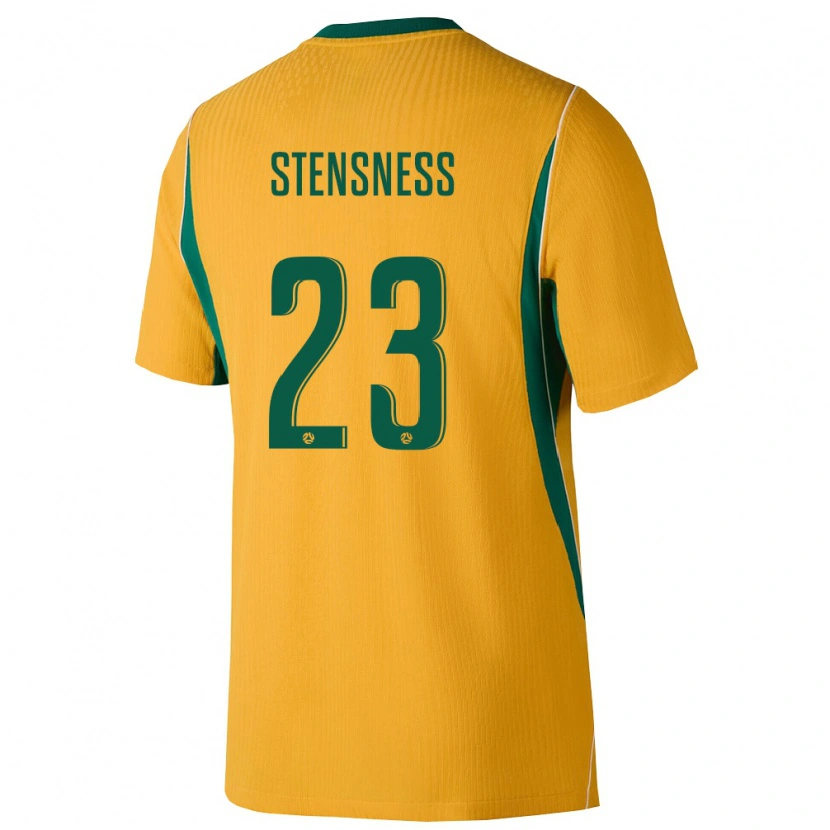 Danxen Dámské Austrálie Gianni Stensness #23 Žlutá Zelená Domů Hráčské Dresy 26-28 Dres