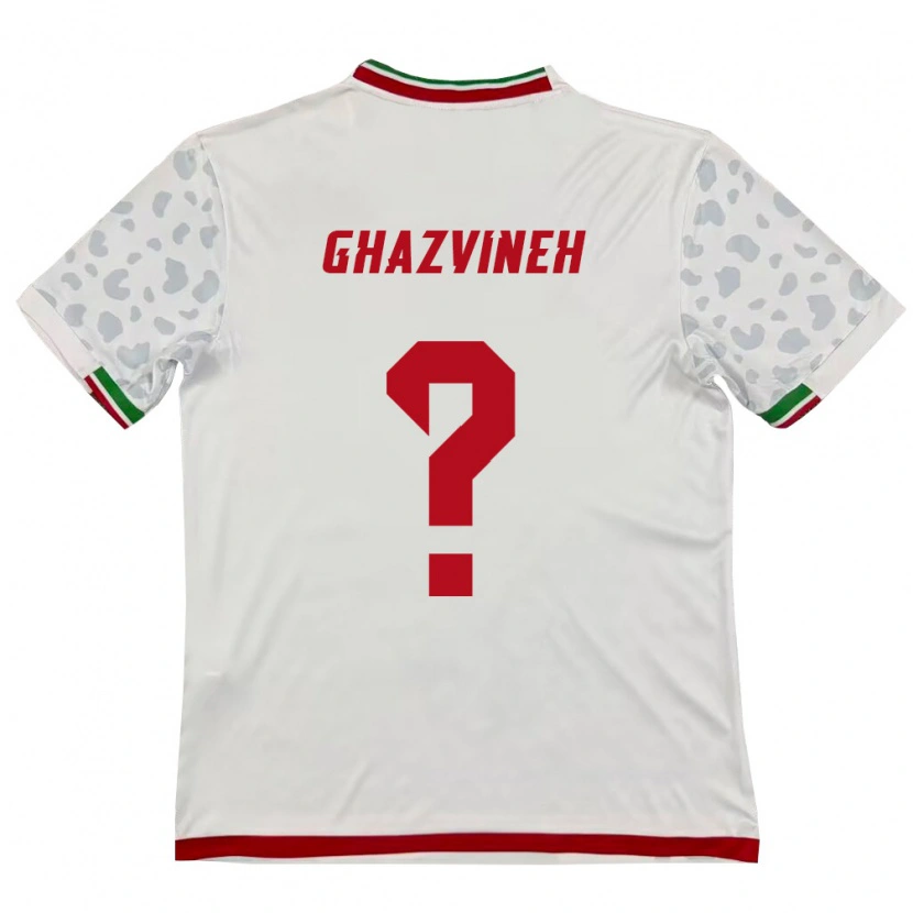Danxen Dámské Írán Amirmohammad Ghazvineh #0 Bílá Červená Domů Hráčské Dresy 26-28 Dres