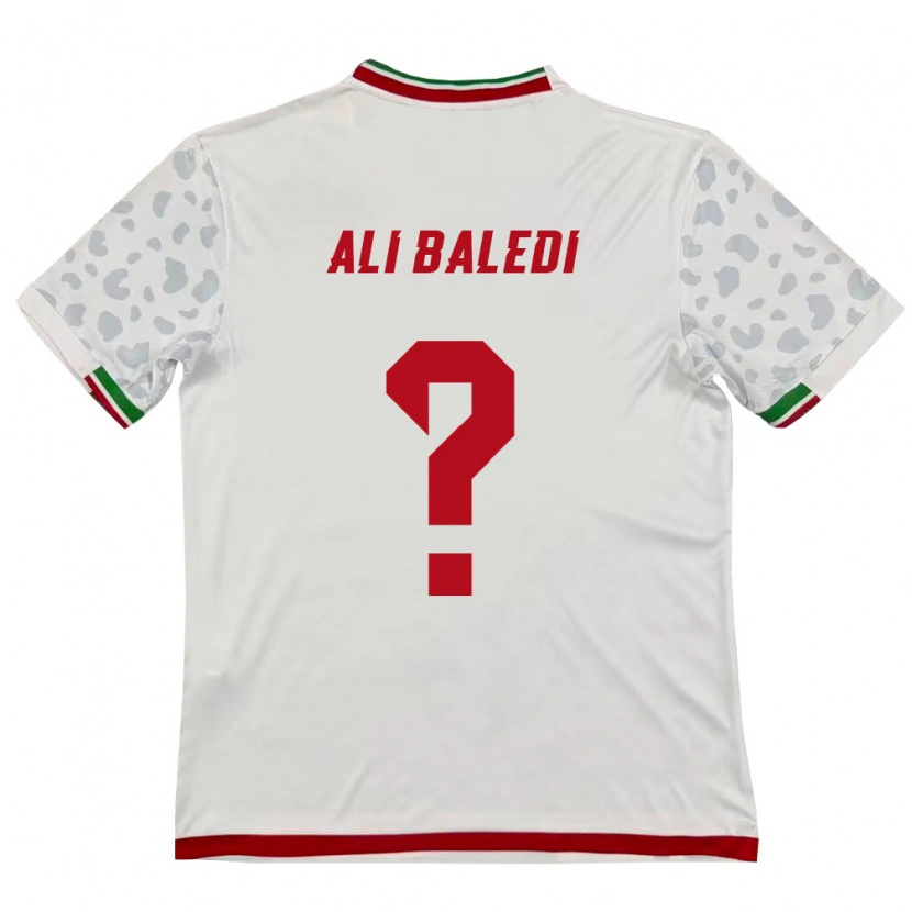 Danxen Dámské Írán Morteza Ali Baledi #0 Bílá Červená Domů Hráčské Dresy 26-28 Dres