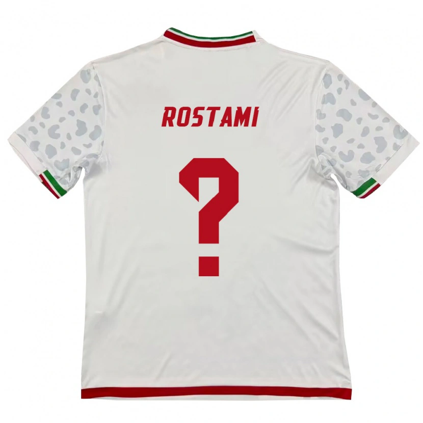 Danxen Dámské Írán Artin Rostami #0 Bílá Červená Domů Hráčské Dresy 26-28 Dres