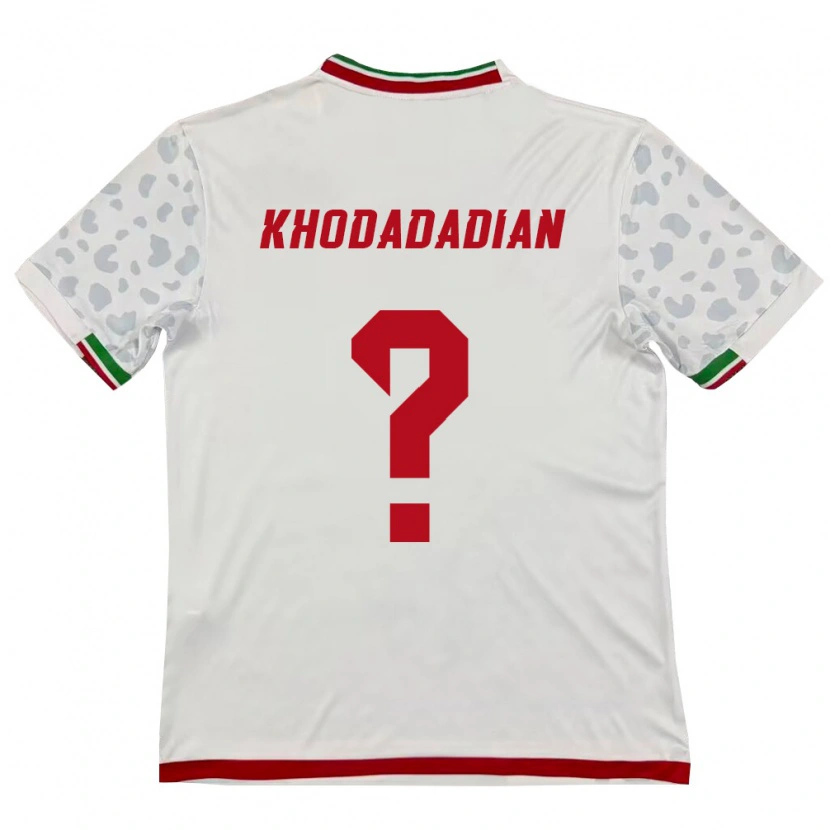 Danxen Dámské Írán Erfan Khodadadian Miri #0 Bílá Červená Domů Hráčské Dresy 26-28 Dres