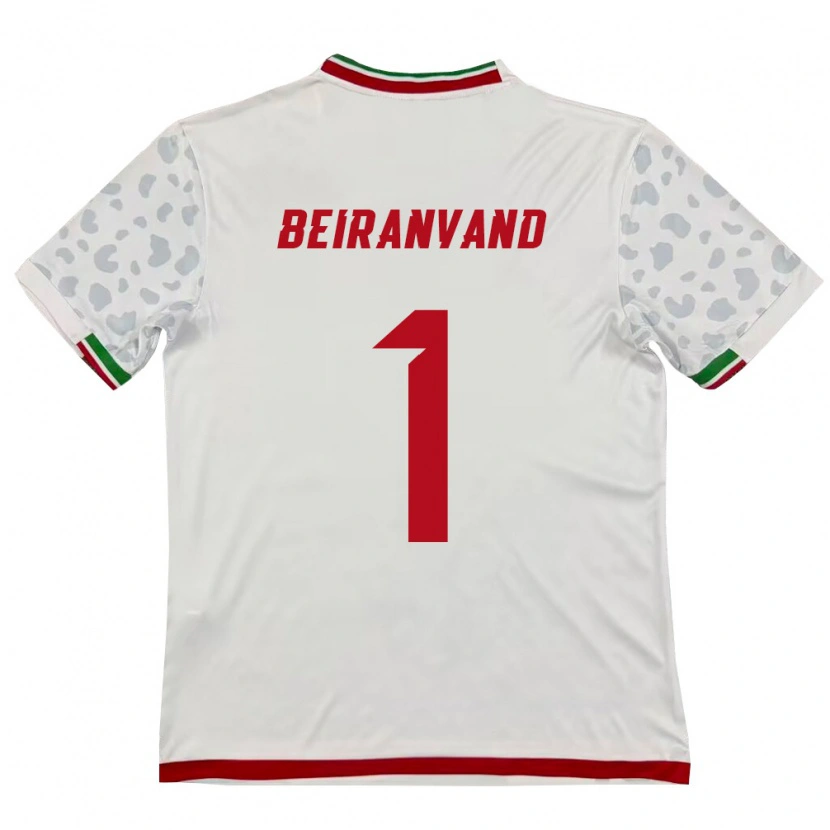Danxen Dámské Írán Alireza Beiranvand #1 Bílá Červená Domů Hráčské Dresy 26-28 Dres