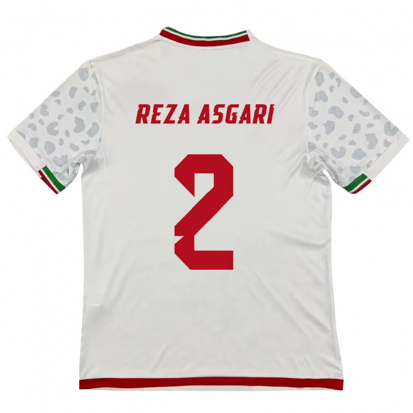 Danxen Dámské Írán Mohammad Reza Asgari #2 Bílá Červená Domů Hráčské Dresy 26-28 Dres