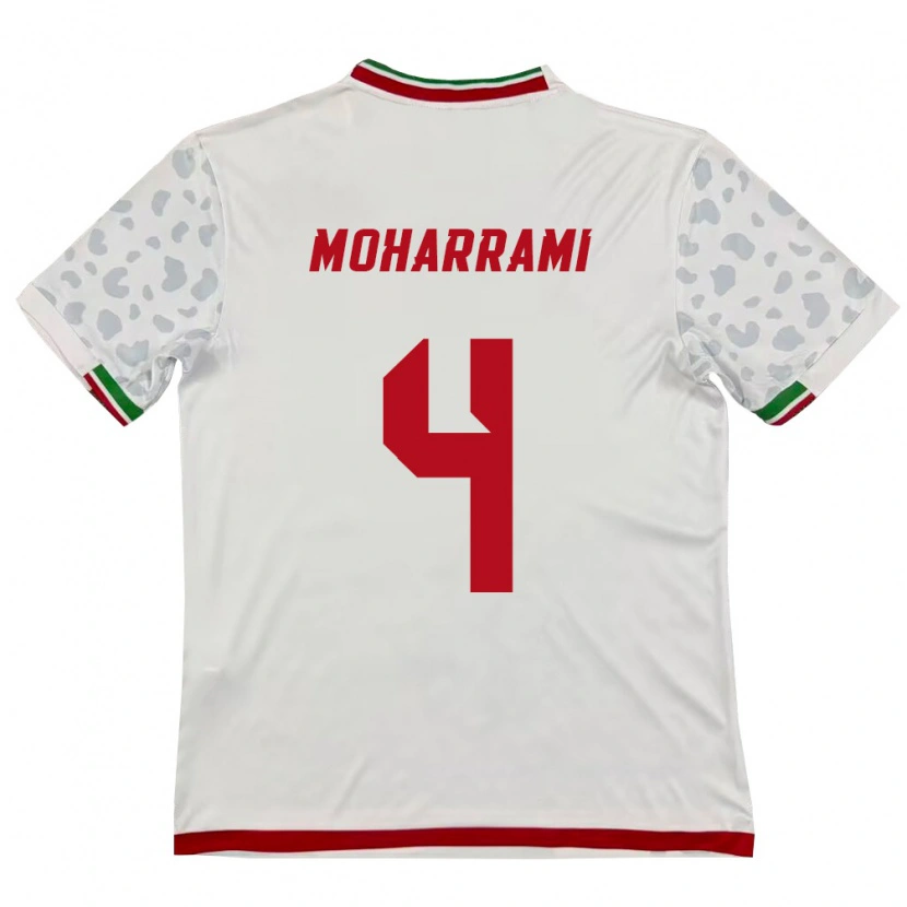 Danxen Dámské Írán Mohammadreza Moharrami #4 Bílá Červená Domů Hráčské Dresy 26-28 Dres