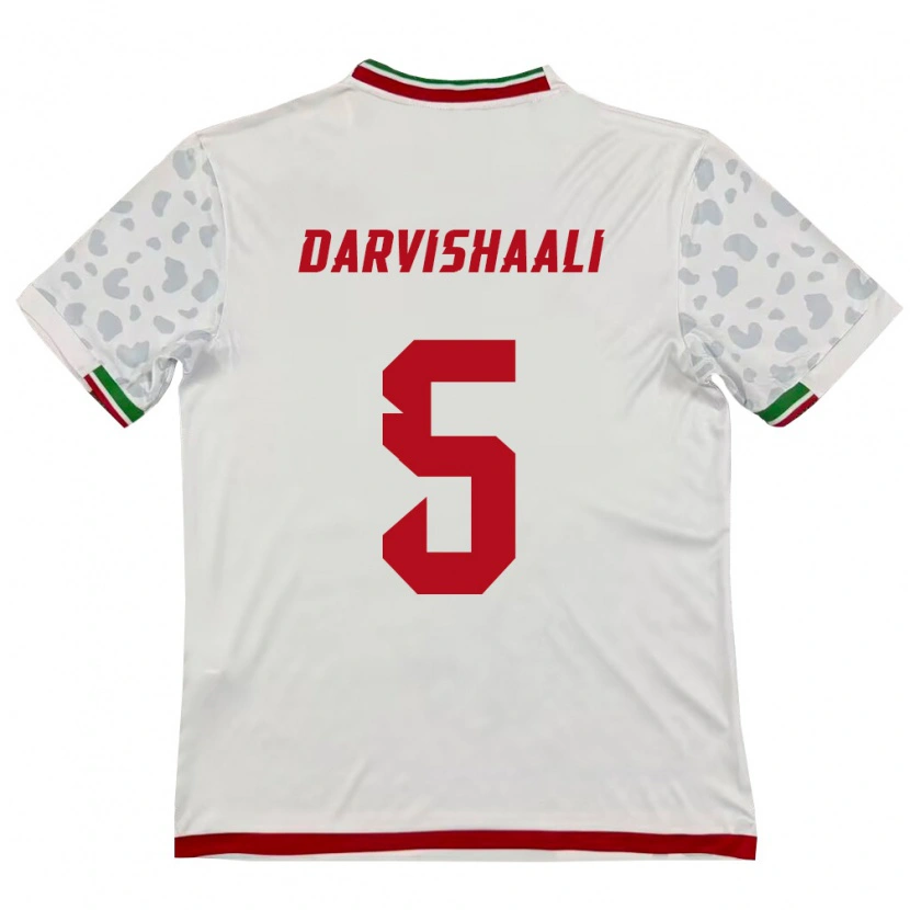 Danxen Dámské Írán Erfan Darvishaali #5 Bílá Červená Domů Hráčské Dresy 26-28 Dres