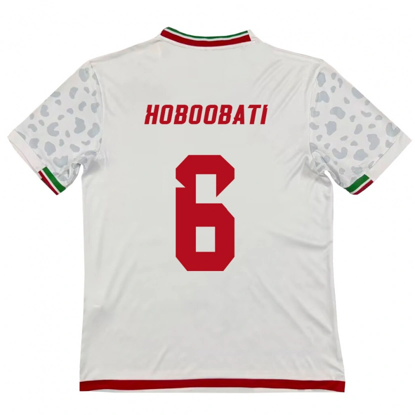 Danxen Dámské Írán Samir Hoboobati #6 Bílá Červená Domů Hráčské Dresy 26-28 Dres