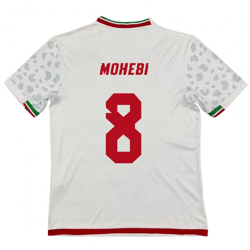 Danxen Dámské Írán Mohammad Mohebi #8 Bílá Červená Domů Hráčské Dresy 26-28 Dres