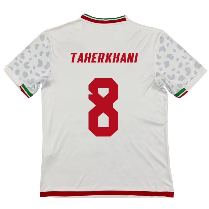 Danxen Dámské Írán Behnaz Taherkhani #8 Bílá Červená Domů Hráčské Dresy 26-28 Dres