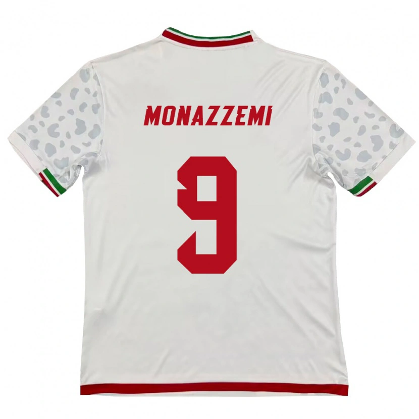 Danxen Dámské Írán Alireza Monazzemi #9 Bílá Červená Domů Hráčské Dresy 26-28 Dres