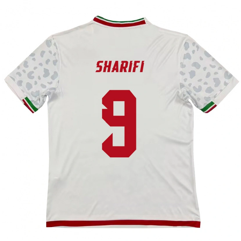 Danxen Dámské Írán Alireza Sharifi #9 Bílá Červená Domů Hráčské Dresy 26-28 Dres