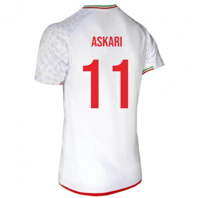Danxen Dámské Írán Mohammad Askari #11 Bílá Červená Domů Hráčské Dresy 26-28 Dres