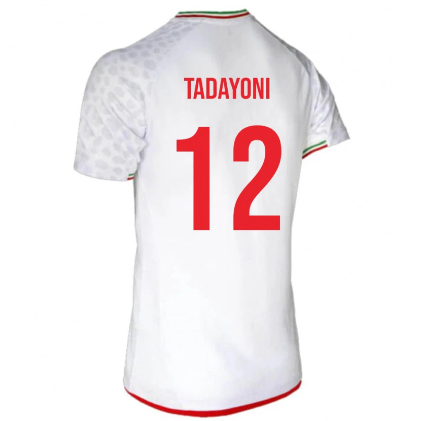 Danxen Dámské Írán Morteza Tadayoni #12 Bílá Červená Domů Hráčské Dresy 26-28 Dres