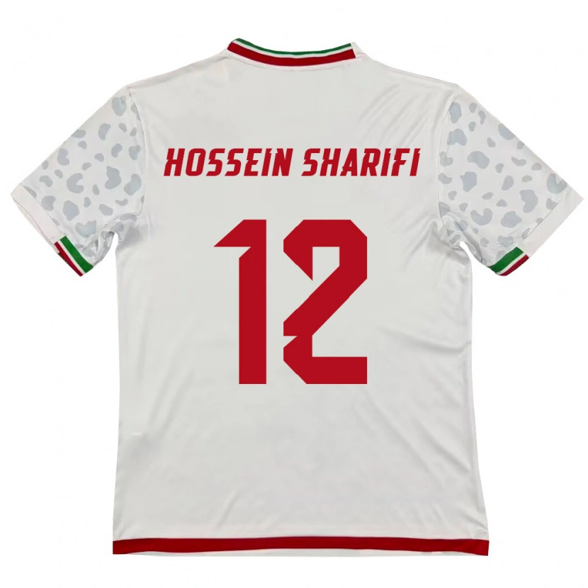 Danxen Dámské Írán Mohammad Hossein Sharifi #12 Bílá Červená Domů Hráčské Dresy 26-28 Dres