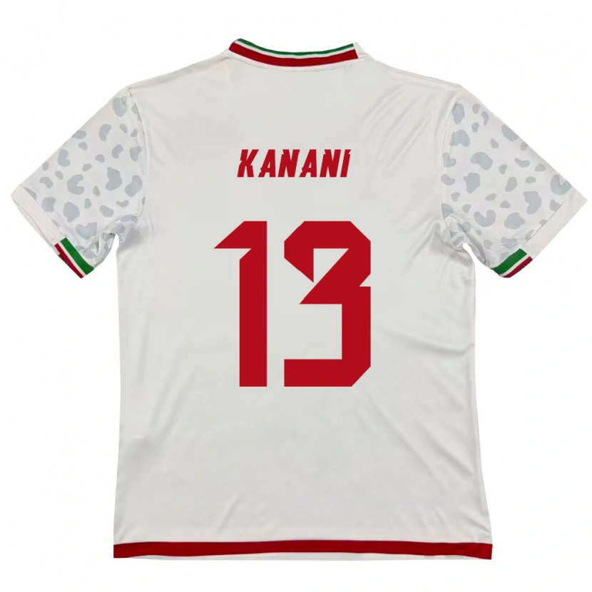 Danxen Dámské Írán Hossein Kanani #13 Bílá Červená Domů Hráčské Dresy 26-28 Dres