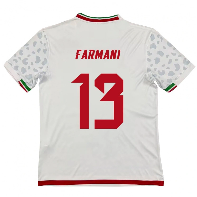 Danxen Dámské Írán Yasaman Farmani #13 Bílá Červená Domů Hráčské Dresy 26-28 Dres
