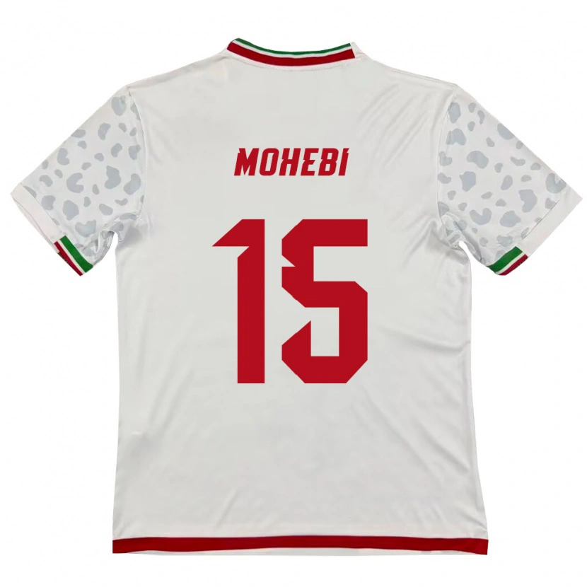 Danxen Dámské Írán Masoud Mohebi #15 Bílá Červená Domů Hráčské Dresy 26-28 Dres