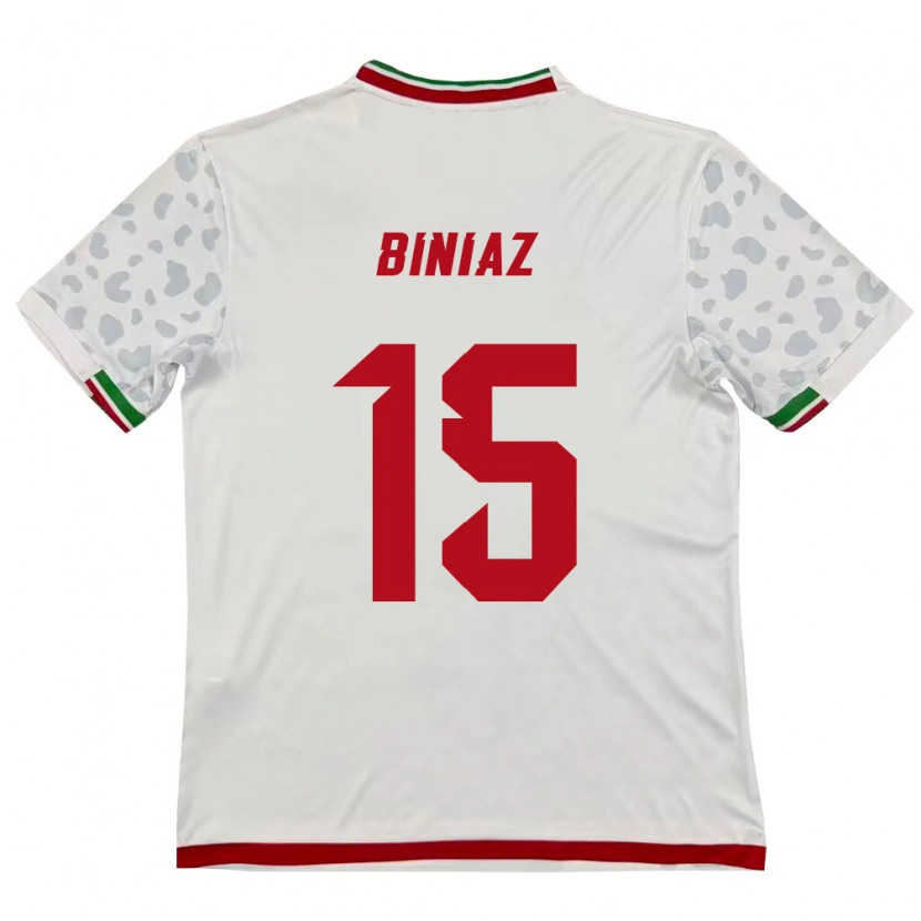 Danxen Dámské Írán Mohammad Biniaz #15 Bílá Červená Domů Hráčské Dresy 26-28 Dres