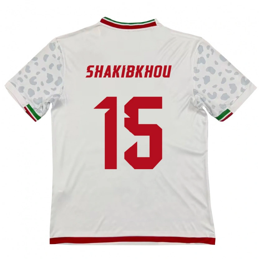 Danxen Dámské Írán Mohammadreza Shakibkhou #15 Bílá Červená Domů Hráčské Dresy 26-28 Dres