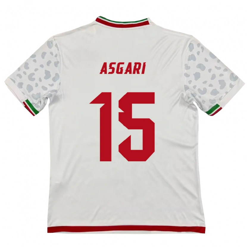 Danxen Dámské Írán Mohammad Asgari #15 Bílá Červená Domů Hráčské Dresy 26-28 Dres