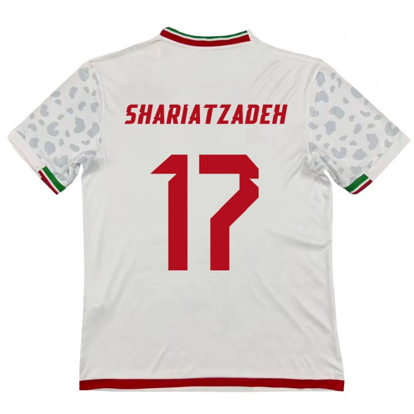 Danxen Dámské Írán Ahmad Shariatzadeh #17 Bílá Červená Domů Hráčské Dresy 26-28 Dres