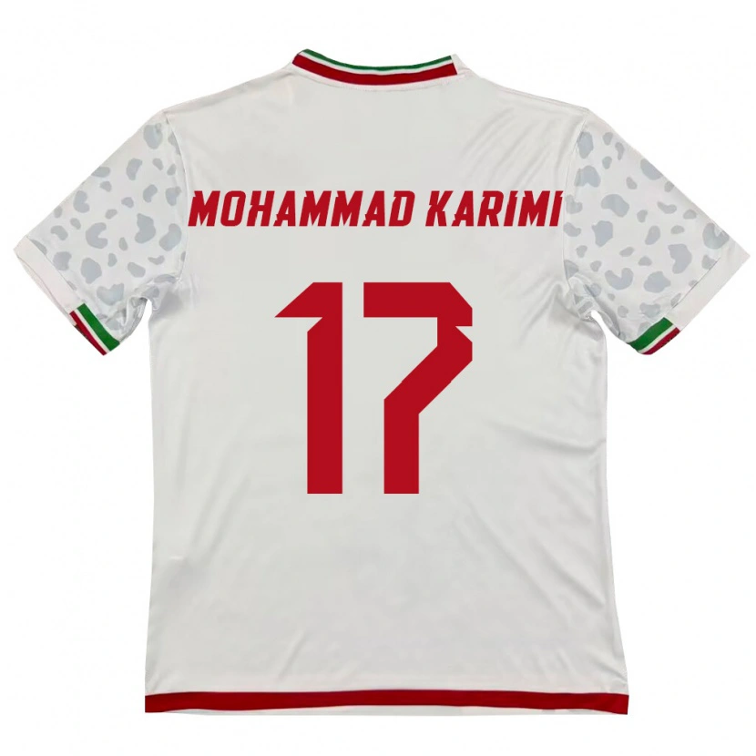 Danxen Dámské Írán Seyed Mohammad Karimi #17 Bílá Červená Domů Hráčské Dresy 26-28 Dres