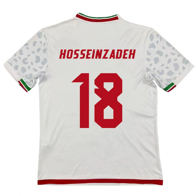 Danxen Dámské Írán Amirhossein Hosseinzadeh #18 Bílá Červená Domů Hráčské Dresy 26-28 Dres
