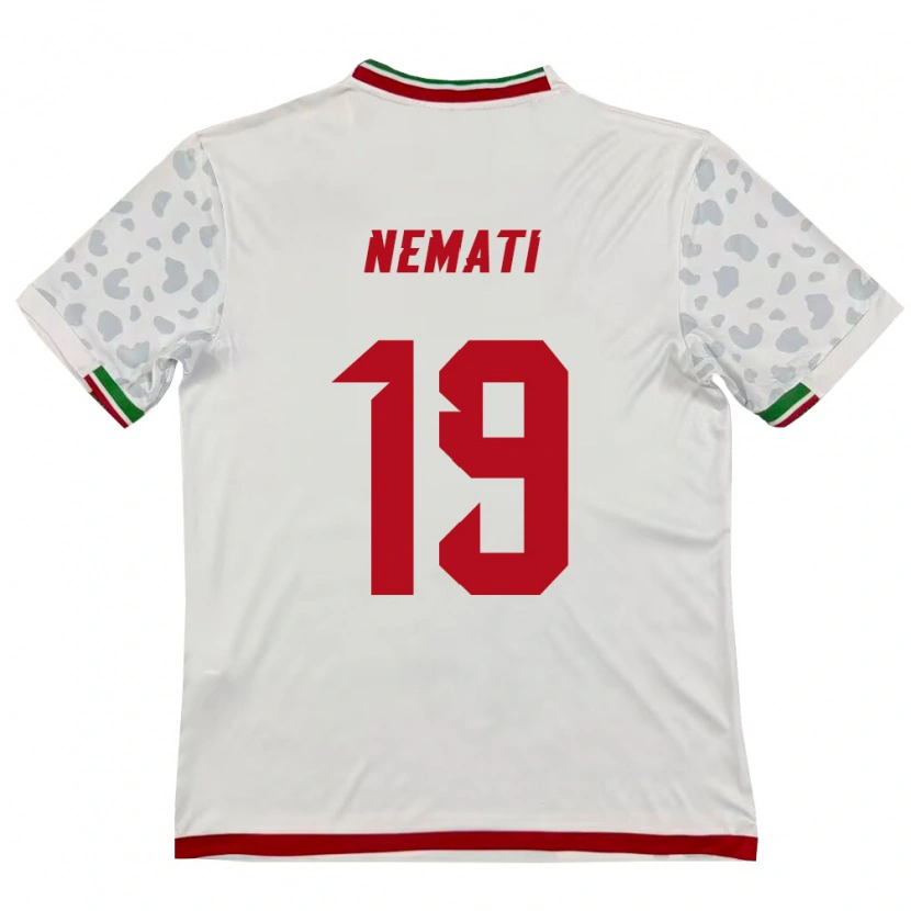 Danxen Dámské Írán Ali Nemati #19 Bílá Červená Domů Hráčské Dresy 26-28 Dres