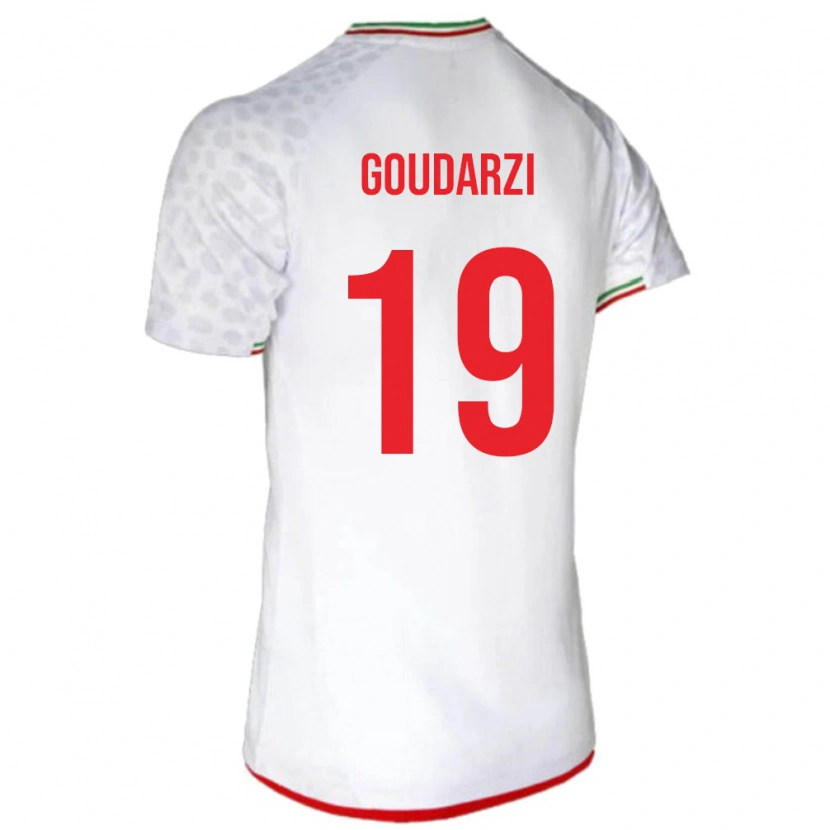 Danxen Dámské Írán Mehdi Goudarzi #19 Bílá Červená Domů Hráčské Dresy 26-28 Dres