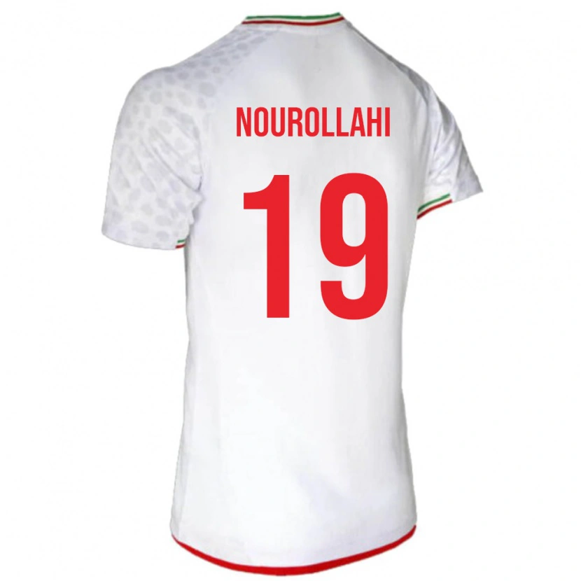 Danxen Dámské Írán Ahmad Nourollahi #19 Bílá Červená Domů Hráčské Dresy 26-28 Dres