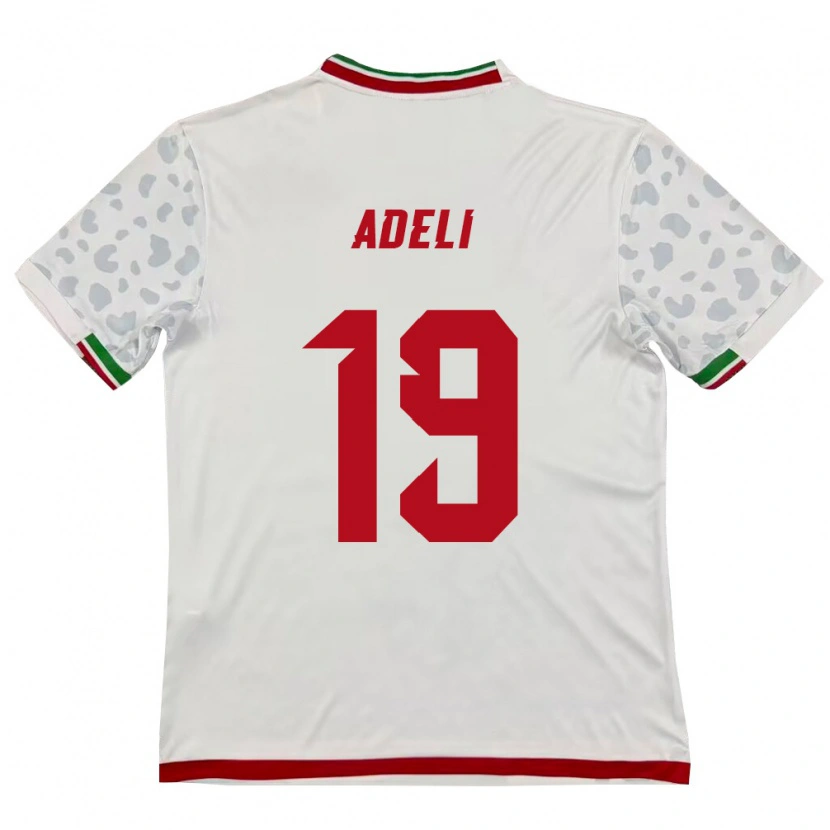 Danxen Dámské Írán Fatemeh Adeli #19 Bílá Červená Domů Hráčské Dresy 26-28 Dres