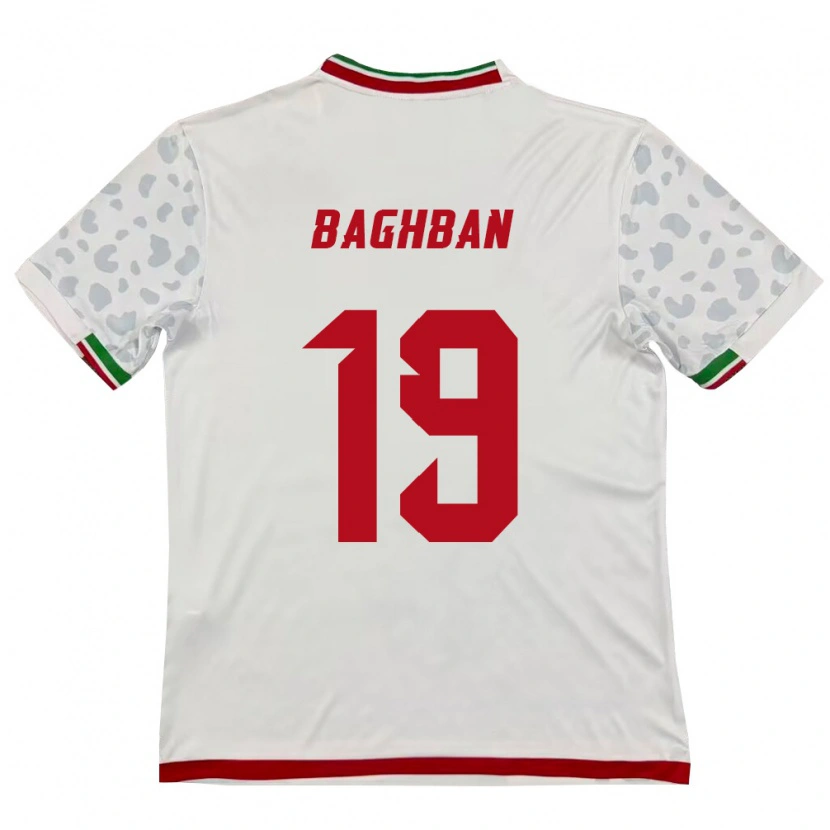 Danxen Dámské Írán Hadi Baghban #19 Bílá Červená Domů Hráčské Dresy 26-28 Dres