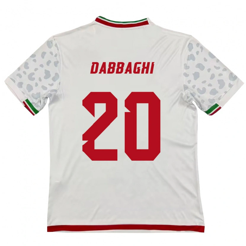 Danxen Dámské Írán Hajar Dabbaghi #20 Bílá Červená Domů Hráčské Dresy 26-28 Dres