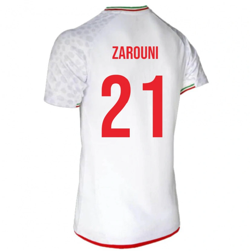 Danxen Dámské Írán Hamidreza Zarouni #21 Bílá Červená Domů Hráčské Dresy 26-28 Dres