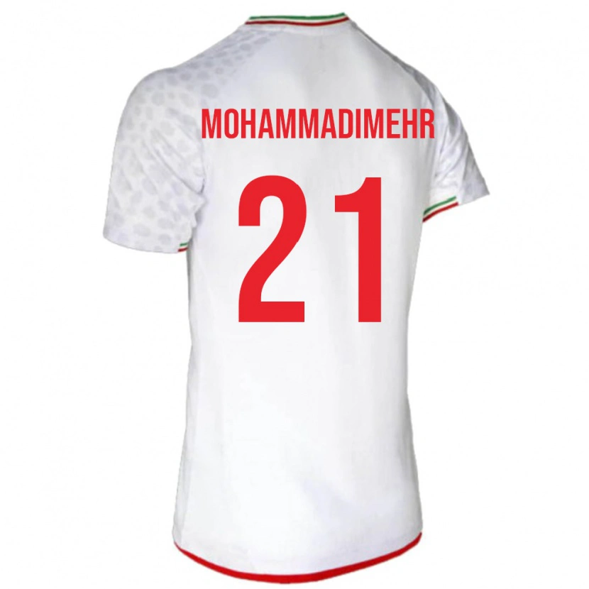 Danxen Dámské Írán Amirtaha Mohammadimehr #21 Bílá Červená Domů Hráčské Dresy 26-28 Dres