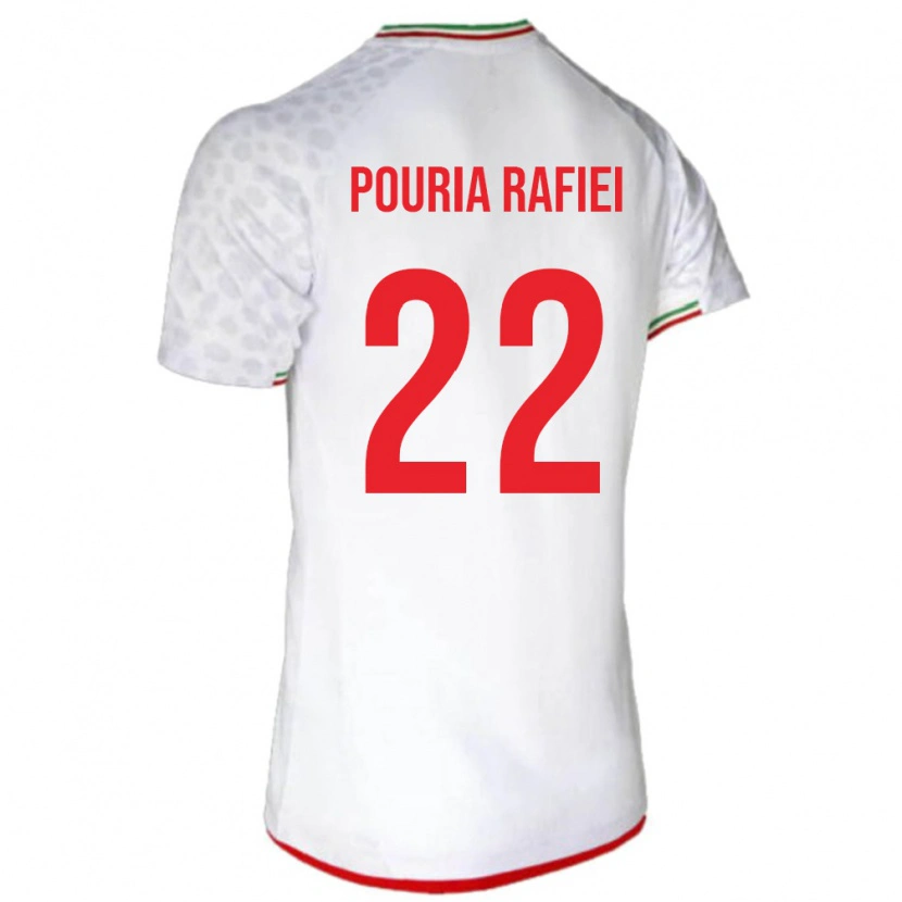 Danxen Dámské Írán Seyed Pouria Rafiei #22 Bílá Červená Domů Hráčské Dresy 26-28 Dres