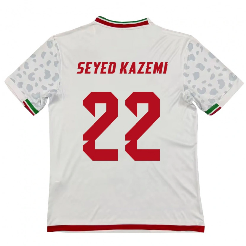 Danxen Dámské Írán Arefeh Seyed Kazemi #22 Bílá Červená Domů Hráčské Dresy 26-28 Dres