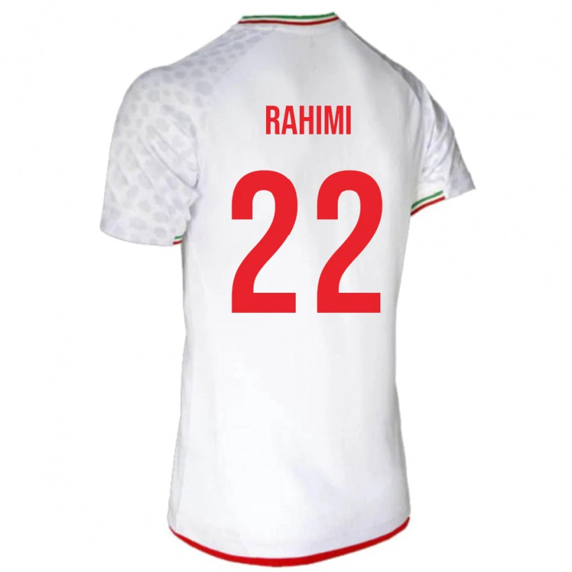 Danxen Dámské Írán Farzad Rahimi #22 Bílá Červená Domů Hráčské Dresy 26-28 Dres