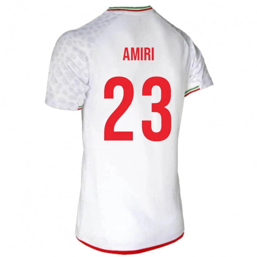 Danxen Dámské Írán Mobin Amiri #23 Bílá Červená Domů Hráčské Dresy 26-28 Dres