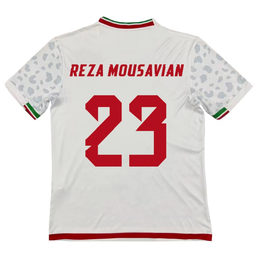 Danxen Dámské Írán Seyed Reza Mousavian #23 Bílá Červená Domů Hráčské Dresy 26-28 Dres