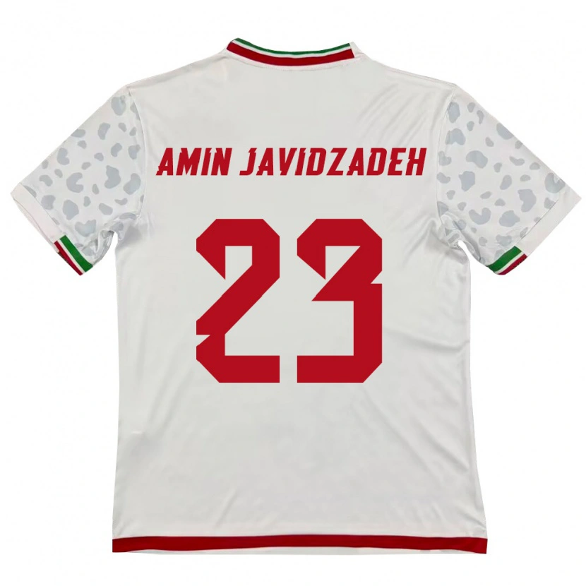 Danxen Dámské Írán Mohammad Amin Javidzadeh #23 Bílá Červená Domů Hráčské Dresy 26-28 Dres